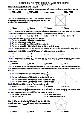 Đề cương ôn thi trắc nghiệm - tự luận học kì 1 lớp 11 môn Toán